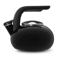 KitchenAid Teakettle 1-1/2-Quart Porcelain Enamel on Steel Curling Kettle , Black KitchenAid Teakettle 1-1/2-Quart Porcelain Enamel on Steel Curling Kettle , Black