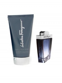 Salvatore Ferragamo Subtil Pour Homme (Shampoo and Gel1.7oz EAU DE TOILETTE 0.17oz)