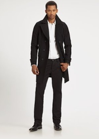 EXCLUSIVELY AT SAKS.COM. A touch of cashmere gives this double-breasted jacket with an elongated design instant appeal.Notched collarChest pocketsButton closureFlap pocketsBack ventAbout 38 from shoulder to hem70% wool/20% polyamide/10% cashmereDry cleanImported of Italian fabric EXCLUSIVELY AT SAKS.COM. A touch of cashmere gives this double-breasted jacket with an elongated design instant appeal.Notched collarChest pocketsButton closureFlap pocketsBack ventAbout 38 from shoulder to hem70% wool/20% polyamide/10% cashmereDry cleanImported of Italian fabric