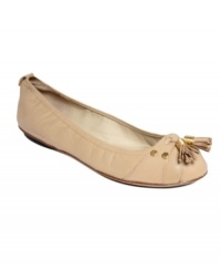 Ivanka Trump's Fairley ballet flats are decidedly feminine with tassels and metal detailing at the cap toe.