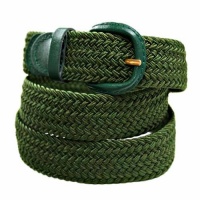 Hunter Green Braided Elastic Stretch Belt Hunter Green Braided Elastic Stretch Belt