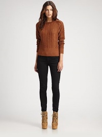 Made from an exquisite combination of extra-fine merino wool and cotton, this cable-knit sweater would be a welcomed addition to any wardrobe.CrewneckRaglan sleevesPull-on styleRibbed trimAbout 23 from shoulder to hem60% extra-fine merino wool/40% cottonDry cleanImported Model shown is 5'10 (177cm) wearing US size Small. Made from an exquisite combination of extra-fine merino wool and cotton, this cable-knit sweater would be a welcomed addition to any wardrobe.CrewneckRaglan sleevesPull-on styleRibbed trimAbout 23 from shoulder to hem60% extra-fine merino wool/40% cottonDry cleanImported Model shown is 5'10 (177cm) wearing US size Small.