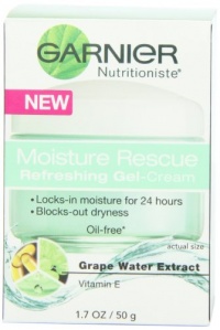 Garnier Moisture Rescue Refreshing Gel-Cream, Grape Water Extract, Vitamin E, 1.70-Fluid Ounce Garnier Moisture Rescue Refreshing Gel-Cream, Grape Water Extract, Vitamin E, 1.70-Fluid Ounce