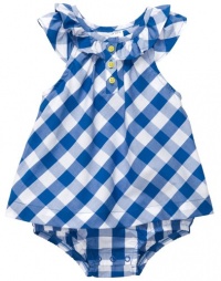 Carter's Flutter Sleeve Plaid Sunsuit NAVY 9 Mo Carter's Flutter Sleeve Plaid Sunsuit NAVY 9 Mo