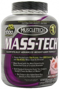Muscletech Mass Tech Powder - Strawberry Milkshake, 5-pound Muscletech Mass Tech Powder - Strawberry Milkshake, 5-pound