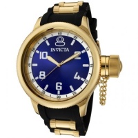 Invicta Men's 1437 Russian Diver Blue Dial Black Polyurethane Watch Invicta Men's 1437 Russian Diver Blue Dial Black Polyurethane Watch