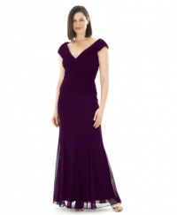 Plus Size Eggplant Evening Dress -- Size:14 Color:Eggplant Plus Size Eggplant Evening Dress -- Size:14 Color:Eggplant