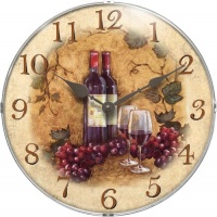 Infinity Instruments Vin Rouge Resin Wall Clock