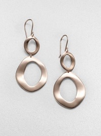 A wavy, graduated link style in sterling silver and 18k gold, finished in the warm glow of 18k rose goldplating. Sterling silver and 18k gold with 18k rose goldplatingDrop, about 2.3Hook backImported A wavy, graduated link style in sterling silver and 18k gold, finished in the warm glow of 18k rose goldplating. Sterling silver and 18k gold with 18k rose goldplatingDrop, about 2.3Hook backImported