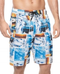 Dreaming of paradise. Slip into these ultra-lightweight graphic swim trunks from ZeroXposur and you'll be instantly transported to your ideal destination. Dreaming of paradise. Slip into these ultra-lightweight graphic swim trunks from ZeroXposur and you'll be instantly transported to your ideal destination.