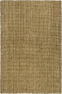Safavieh NF447A Natural Fibers Collection Natural and Rust Sissal Square Area Rug, 8-Feet