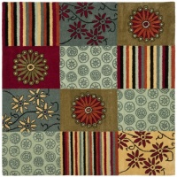 Safavieh Soho Collection SOH817A Handmade Multicolor New Zealand Wool Square Area Rug, 6-Feet Safavieh Soho Collection SOH817A Handmade Multicolor New Zealand Wool Square Area Rug, 6-Feet