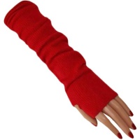 Tight Fitting Red Long Arm Warmers W/Thumb Hole Tight Fitting Red Long Arm Warmers W/Thumb Hole