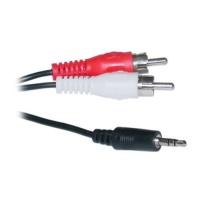 3.5mm Stereo Male to Two RCA Male Cable 50 feet 3.5mm Stereo Male to Two RCA Male Cable 50 feet
