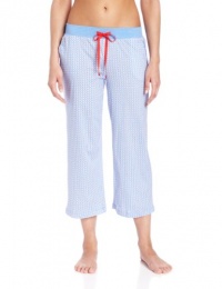 Nautica Sleepwear Women's Knit Capri Print Pant