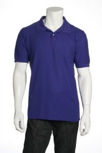Club Room Solid Purple Splash Casual Polo Shirt Club Room Solid Purple Splash Casual Polo Shirt