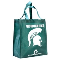 Michigan State Spartans Green Reusable Tote Bag Michigan State Spartans Green Reusable Tote Bag