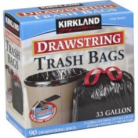 Kirkland Signature Drawstring Trash Bags - 33 Gallon - Xl Size - 90 Count Kirkland Signature Drawstring Trash Bags - 33 Gallon - Xl Size - 90 Count