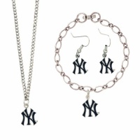 MLB New York Yankees Silver NY Logo Jewelry Set MLB New York Yankees Silver NY Logo Jewelry Set