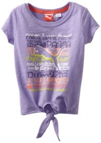 Puma - Kids Girls 2-6X Peace Love Tee, Purple, 4T Puma - Kids Girls 2-6X Peace Love Tee, Purple, 4T