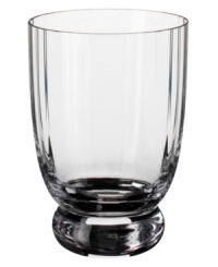 Bring contemporary refreshment to casual country tables with the New Cottage double old-fashioned glass from Villeroy & Boch drinkware. A curved, clear sham gives the ridged glass a dramatic lift and shapely silhouette. Bring contemporary refreshment to casual country tables with the New Cottage double old-fashioned glass from Villeroy & Boch drinkware. A curved, clear sham gives the ridged glass a dramatic lift and shapely silhouette.