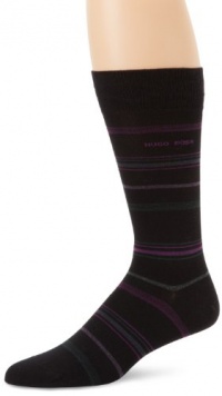 HUGO BOSS Men's Multicolored Stripe Dress Sock