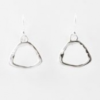 Barse Sterling Silver Hammered Abstract Earrings Barse Sterling Silver Hammered Abstract Earrings