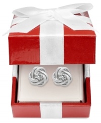 Embracing elegance. Wrapped in Love™ surrounds full-cut diamonds (1/3 ct. t.w.) with bands of 14k white gold for stud earrings that dazzle. Approximate drop: 1/4 inch. Embracing elegance. Wrapped in Love™ surrounds full-cut diamonds (1/3 ct. t.w.) with bands of 14k white gold for stud earrings that dazzle. Approximate drop: 1/4 inch.