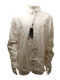 Polo Ralph Lauren Men's Slim Custom-Fit Solid Oxford Shirt - White - XXL Polo Ralph Lauren Men's Slim Custom-Fit Solid Oxford Shirt - White - XXL