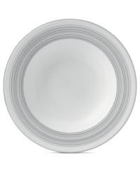 Band together around dinnerware that's equally suited for every day and entertaining. Clean lines and shades of gray in white bone china define the Islington rim soup bowl with easy sophistication. From Royal Doulton. Band together around dinnerware that's equally suited for every day and entertaining. Clean lines and shades of gray in white bone china define the Islington rim soup bowl with easy sophistication. From Royal Doulton.