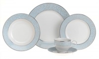 Mikasa Parchment Blue Fine China 5-Piece Placesetting, Service for 1 Mikasa Parchment Blue Fine China 5-Piece Placesetting, Service for 1