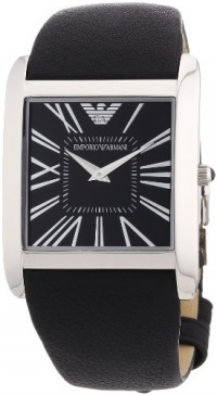 Emporio Armani Men's AR2006 Slim Black Leather Strap Watch Emporio Armani Men's AR2006 Slim Black Leather Strap Watch