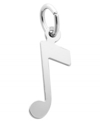 Hit all the right notes. Rembrandt's chic charm features a polished music note crafted from sterling silver. Charm can easily be added to your favorite necklace or charm bracelet. Approximate drop: 3/4 inch. Hit all the right notes. Rembrandt's chic charm features a polished music note crafted from sterling silver. Charm can easily be added to your favorite necklace or charm bracelet. Approximate drop: 3/4 inch.
