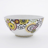 From the fashion house of Missoni, Margherita bone china is decorated with multicolor kaleidoscopic flowers. From the fashion house of Missoni, Margherita bone china is decorated with multicolor kaleidoscopic flowers.