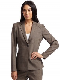 THE LOOKNotched lapelOne-button closure at frontLong sleevesSlash side pocketsCenter back ventTHE FITAbout 26 from shoulder to hemTHE MATERIAL90% virgin wool/8% nylon/2% elastaneLining: 95% polyester/5% elastaneFully linedCARE & ORIGINDry cleanImported THE LOOKNotched lapelOne-button closure at frontLong sleevesSlash side pocketsCenter back ventTHE FITAbout 26 from shoulder to hemTHE MATERIAL90% virgin wool/8% nylon/2% elastaneLining: 95% polyester/5% elastaneFully linedCARE & ORIGINDry cleanImported