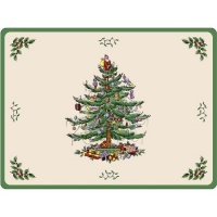 Spode Christmas Tree Hardback Placemats, Set of 4 Spode Christmas Tree Hardback Placemats, Set of 4