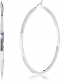 Kenneth Cole New York Modern Ombre Shiny Silver Hoop Earrings Kenneth Cole New York Modern Ombre Shiny Silver Hoop Earrings
