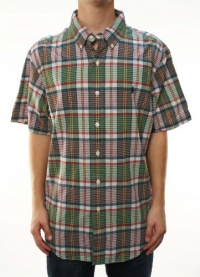Polo Ralph Lauren Men's Custom Fit Button Down Collar Plaid Shirt Green Polo Ralph Lauren Men's Custom Fit Button Down Collar Plaid Shirt Green