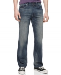 These light wash jeans from Marc Ecko are infused with sandblasted style to give you a vintage vibe this season. These light wash jeans from Marc Ecko are infused with sandblasted style to give you a vintage vibe this season.