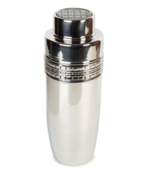 Engraved for timeless style in stainless steel and silver plate, the Watchband cocktail shaker from Lauren Ralph Lauren adds sleek polish to the home bar. Engraved for timeless style in stainless steel and silver plate, the Watchband cocktail shaker from Lauren Ralph Lauren adds sleek polish to the home bar.