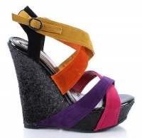 Society86 Pompey-02 Multicolor Criss Cross Wedge Society86 Pompey-02 Multicolor Criss Cross Wedge