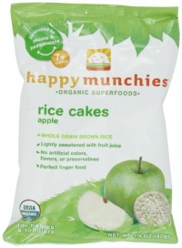 Happy Munchies Rice Cakes, Apple, 1.4 Ounce Bags (Pack of 10)