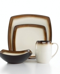 With all the right angles and stoneware that's even oven safe, Gibson's Bustamante dinnerware set offers effortless sophistication for casual modern tables. Reactive glaze adds unique depth and detail to every plate, bowl and mug. With all the right angles and stoneware that's even oven safe, Gibson's Bustamante dinnerware set offers effortless sophistication for casual modern tables. Reactive glaze adds unique depth and detail to every plate, bowl and mug.