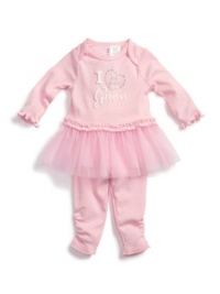 GUESS Long-Sleeve Skimp and Legging Set with H, LIGHT PINK (3/6M) GUESS Long-Sleeve Skimp and Legging Set with H, LIGHT PINK (3/6M)