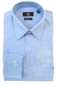 Calvin Klein L/S Blue Striped Dress Shirt Calvin Klein L/S Blue Striped Dress Shirt