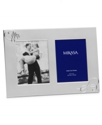 Show your romantic side. Loopy hearts in this silver-plated Love Story picture frame showcase a special moment or two with elegant whimsy. From Mikasa. Show your romantic side. Loopy hearts in this silver-plated Love Story picture frame showcase a special moment or two with elegant whimsy. From Mikasa.