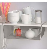 Design Ideas Under Shelf Mesh Basket, Large, Silver Design Ideas Under Shelf Mesh Basket, Large, Silver