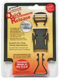 NEW ECHO QUICK-RELEASE SAFETY MOTORCYCLE HELMET CHIN STRAP BUCKLE, BLACK(metal to metal design) NEW ECHO QUICK-RELEASE SAFETY MOTORCYCLE HELMET CHIN STRAP BUCKLE, BLACK(metal to metal design)