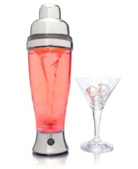 Cause a stir. Simply press its button and the Rabbit cocktail mixer from Metrokane blends a delicious drink in 15 seconds or less. A guaranteed crowd pleaser! Cause a stir. Simply press its button and the Rabbit cocktail mixer from Metrokane blends a delicious drink in 15 seconds or less. A guaranteed crowd pleaser!