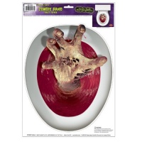 Zombie-Hand Peel 'N Place Toilet Topper Zombie-Hand Peel 'N Place Toilet Topper